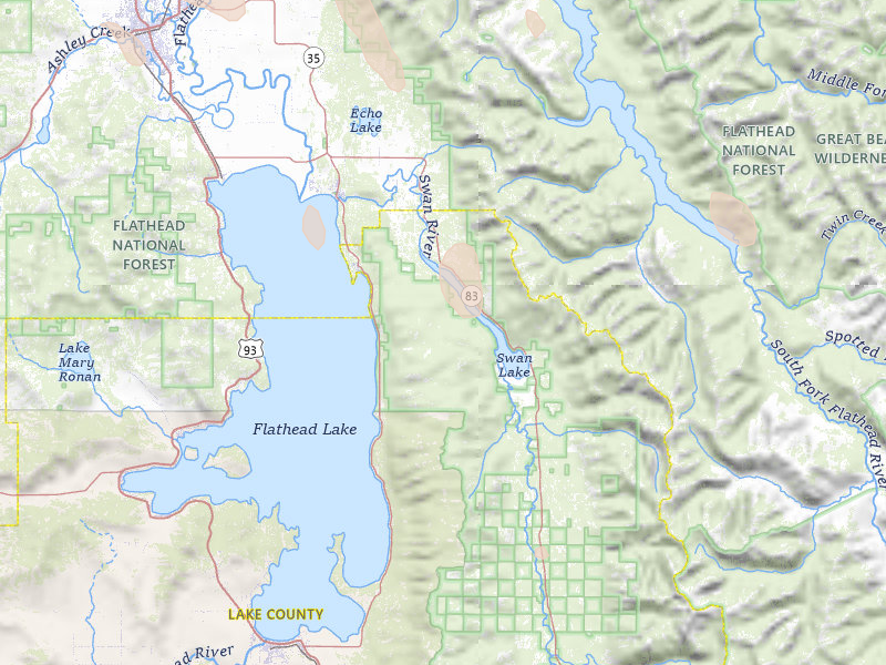 Radar-estimated hail-size map of the storm over Bigfork, MT on May 28, 2026