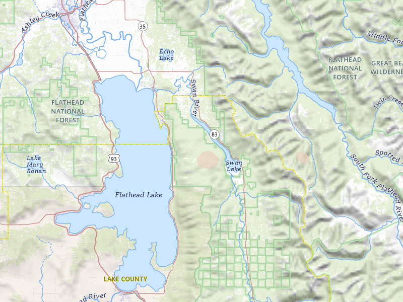 Radar-estimated hail-size map of the storm over Bigfork, MT on Jun 22, 2026