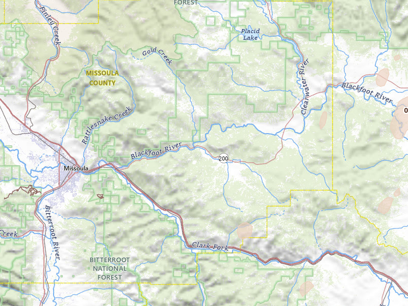 Radar-estimated hail-size map of the storm over Bonner, MT on Jul 18, 2026