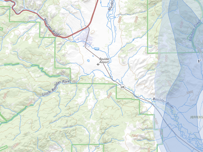 NEXRAD radar-signature map of the hail storm over Boulder, MT on May 27, 2026