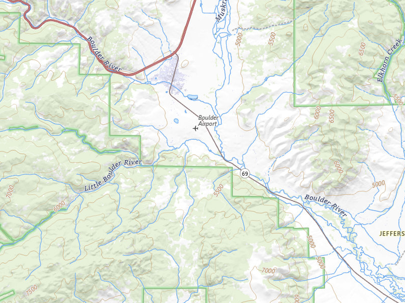 Radar-estimated hail-size map of the storm over Boulder, MT on Jul 16, 2026