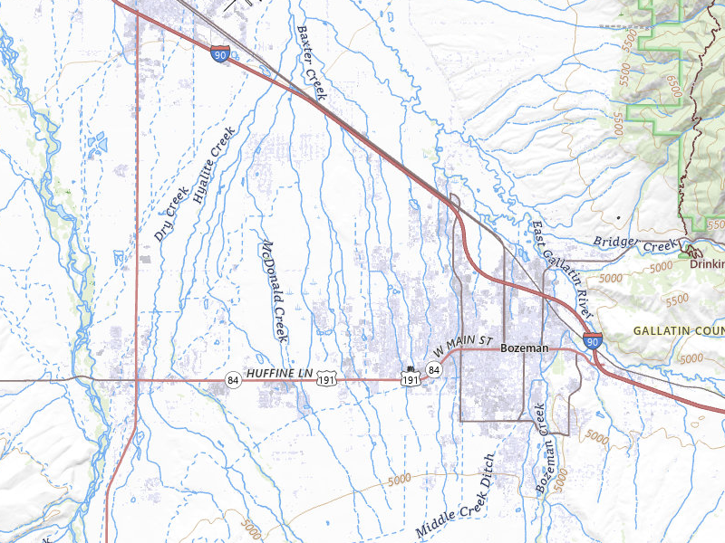 NEXRAD radar-signature map of the hail storm over Bozeman, MT on Jul 8, 2026