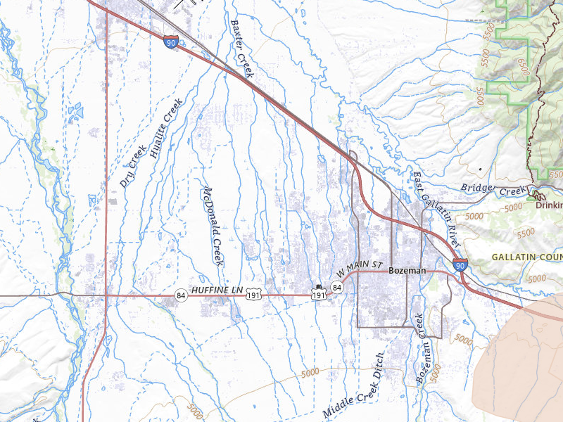 Radar-estimated hail-size map of the storm over Bozeman, MT on Jul 25, 2026