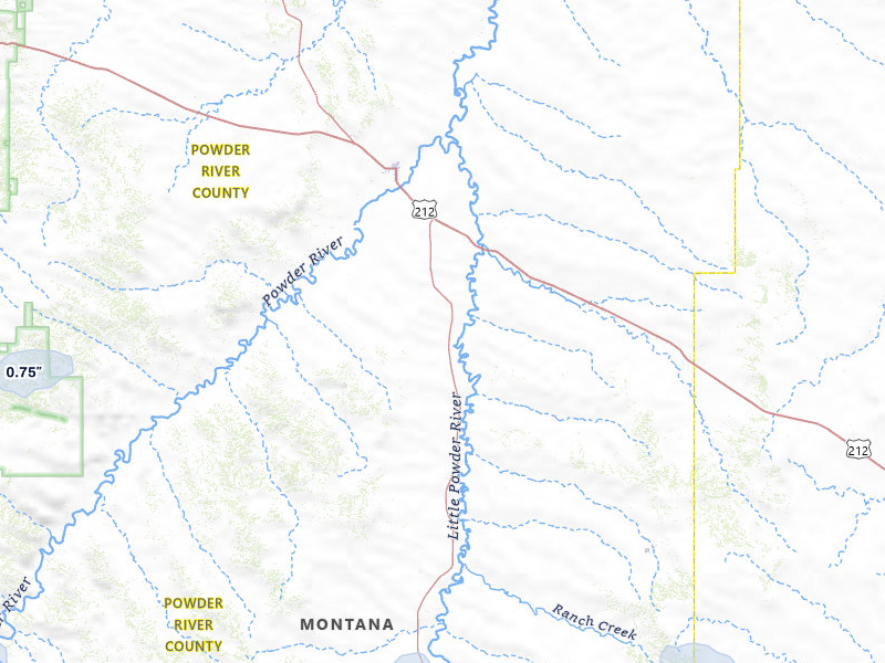 NEXRAD radar-signature map of the hail storm over Broadus, MT on May 30, 2026