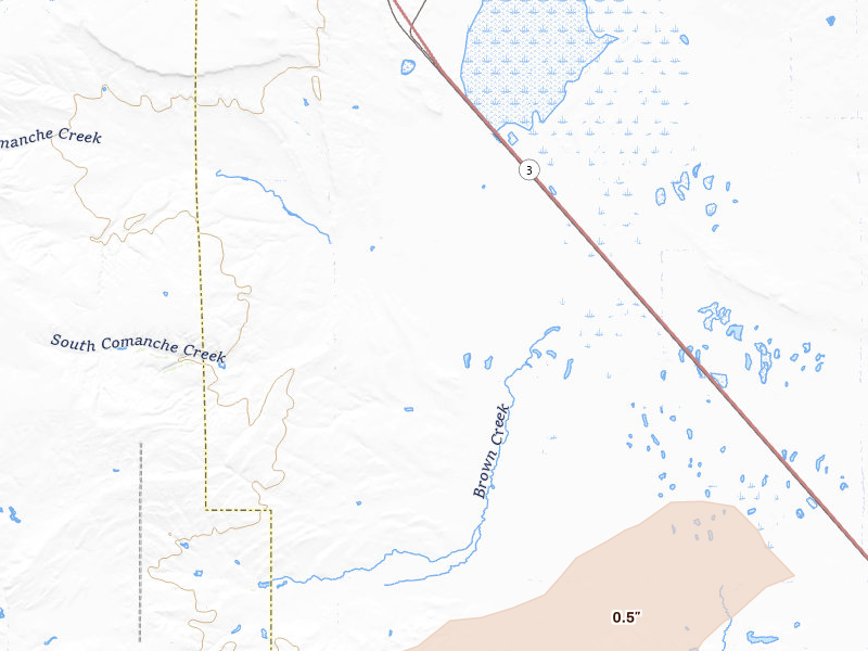 Radar-estimated hail-size map of the storm over Broadview, MT on Jul 2, 2026