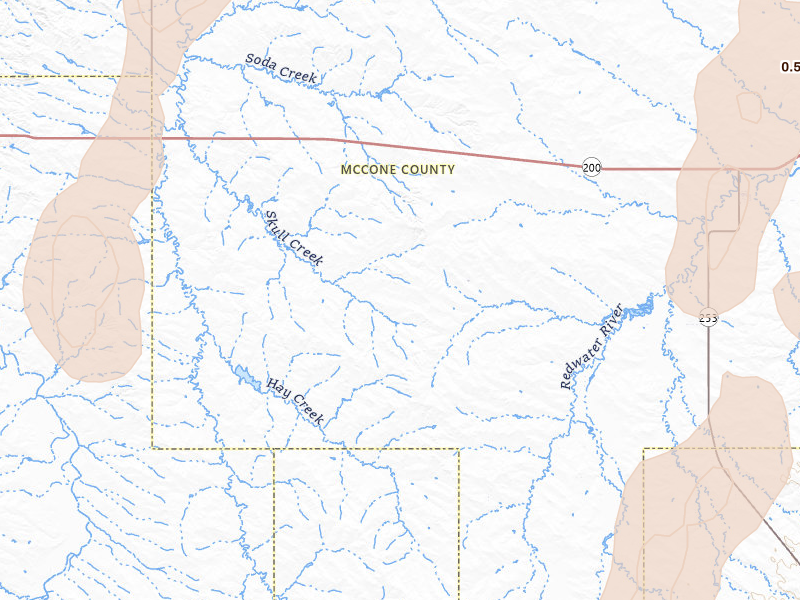 Radar-estimated hail-size map of the storm over Brockway, MT on Jun 27, 2026