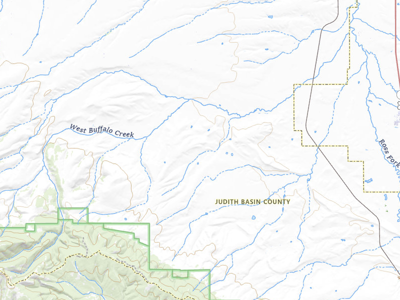 Radar-estimated hail-size map of the storm over Buffalo, MT on Jul 1, 2026