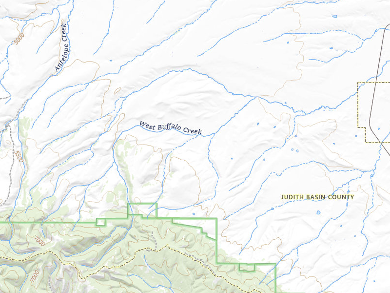 Radar-estimated hail-size map of the storm over Buffalo, MT on Jul 14, 2026