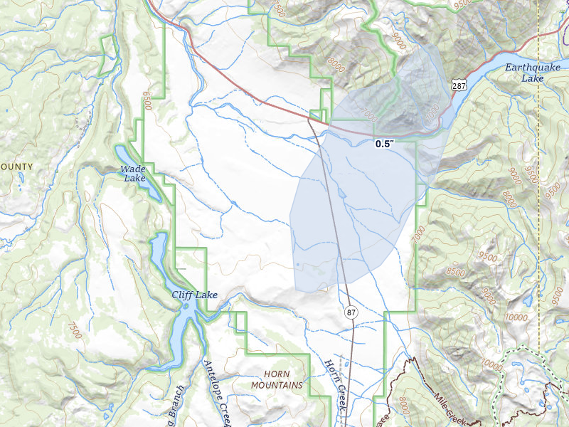 NEXRAD radar-signature map of the hail storm over Cameron, MT on Jul 30, 2026