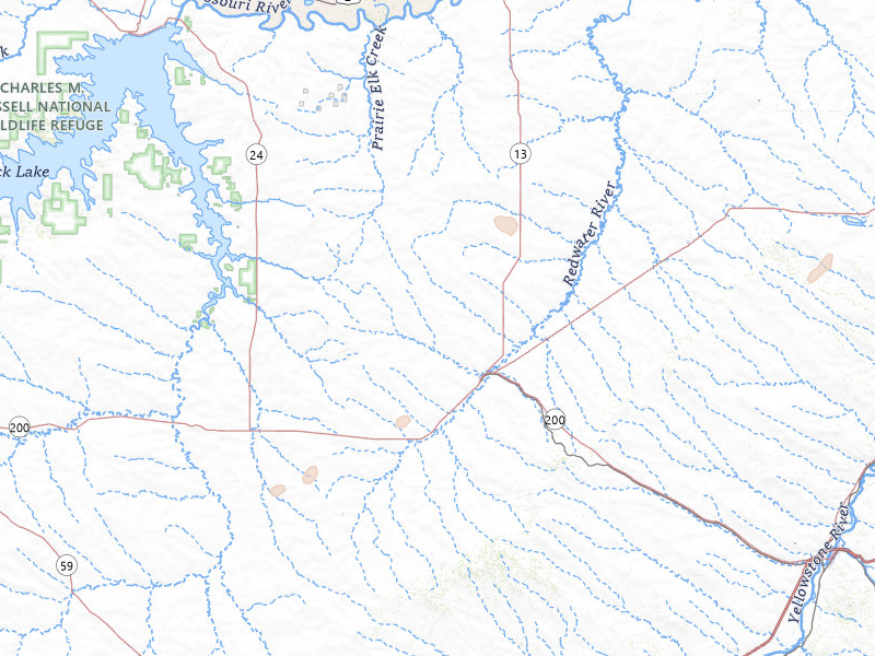 Radar-estimated hail-size map of the storm over Circle, MT on Jul 5, 2026