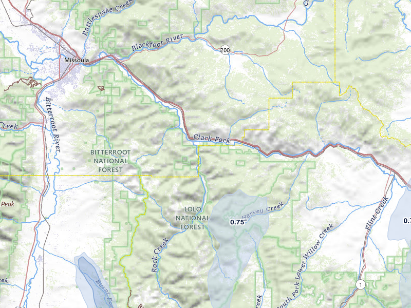 NEXRAD radar-signature map of the hail storm over Clinton, MT on May 29, 2026