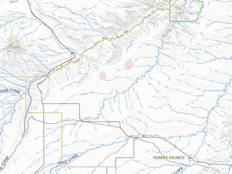 Radar-estimated hail-size map of the storm over Coffee Creek, MT on May 29, 2026