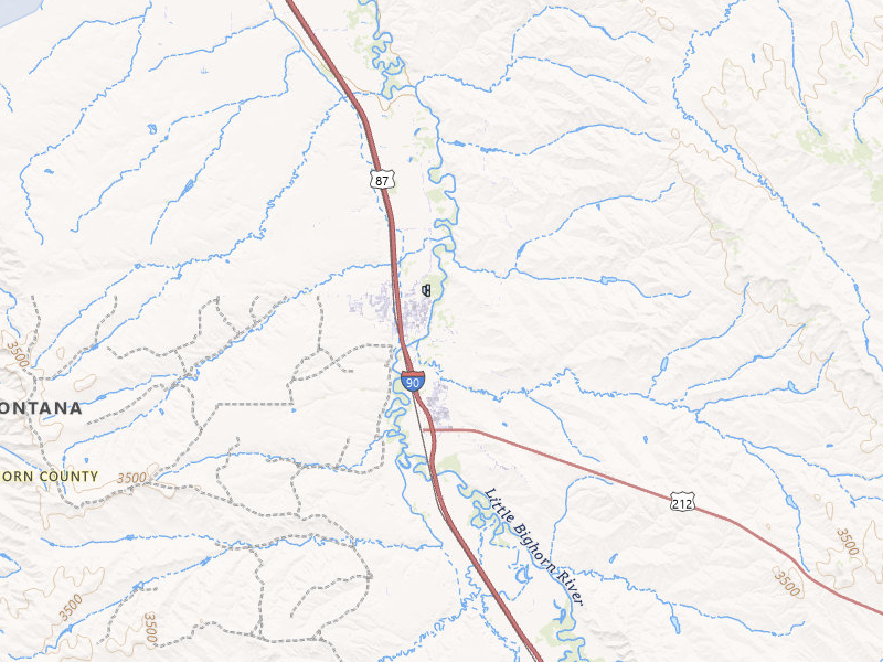NEXRAD radar-signature map of the hail storm over Crow Agency, MT on Jul 3, 2026