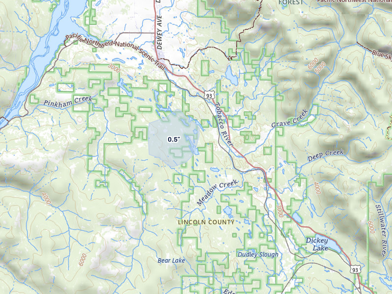 NEXRAD radar-signature map of the hail storm over Eureka, MT on May 28, 2026