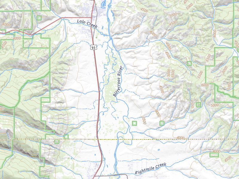 Radar-estimated hail-size map of the storm over Florence, MT on May 27, 2026