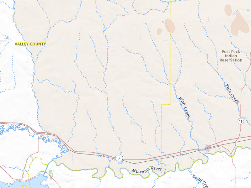 Radar-estimated hail-size map of the storm over Frazer, MT on Jun 5, 2026
