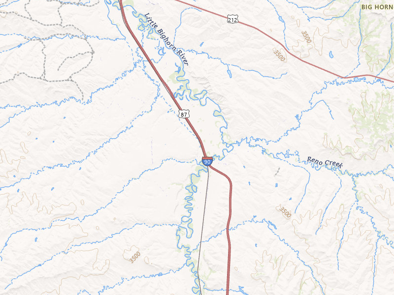 Radar-estimated hail-size map of the storm over Garryowen, MT on Jul 8, 2026