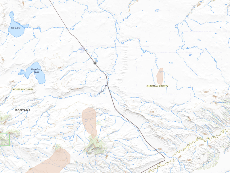 Radar-estimated hail-size map of the storm over Geraldine, MT