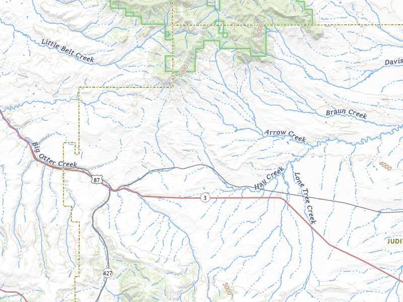 Radar-estimated hail-size map of the storm over Geyser, MT on Jul 25, 2026