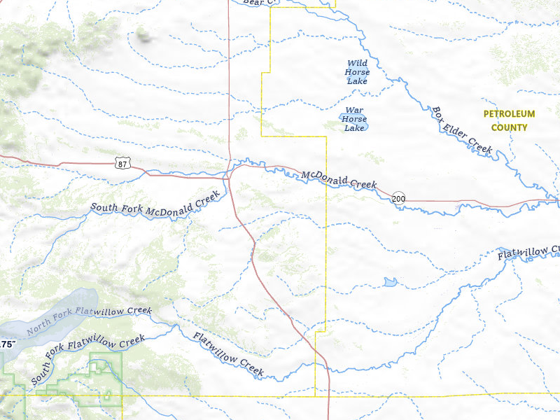 NEXRAD radar-signature map of the hail storm over Grass Range, MT on Aug 23, 2026