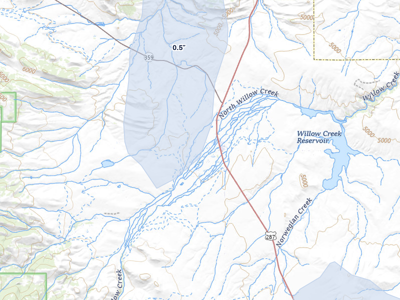 NEXRAD radar-signature map of the hail storm over Harrison, MT on May 28, 2026