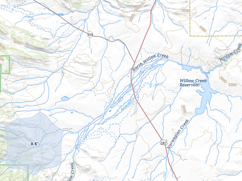 NEXRAD radar-signature map of the hail storm over Harrison, MT on Jul 1, 2026