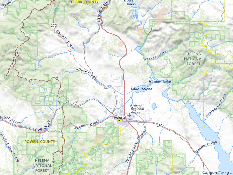 Radar-estimated hail-size map of the storm over Helena, MT on Jul 1, 2026