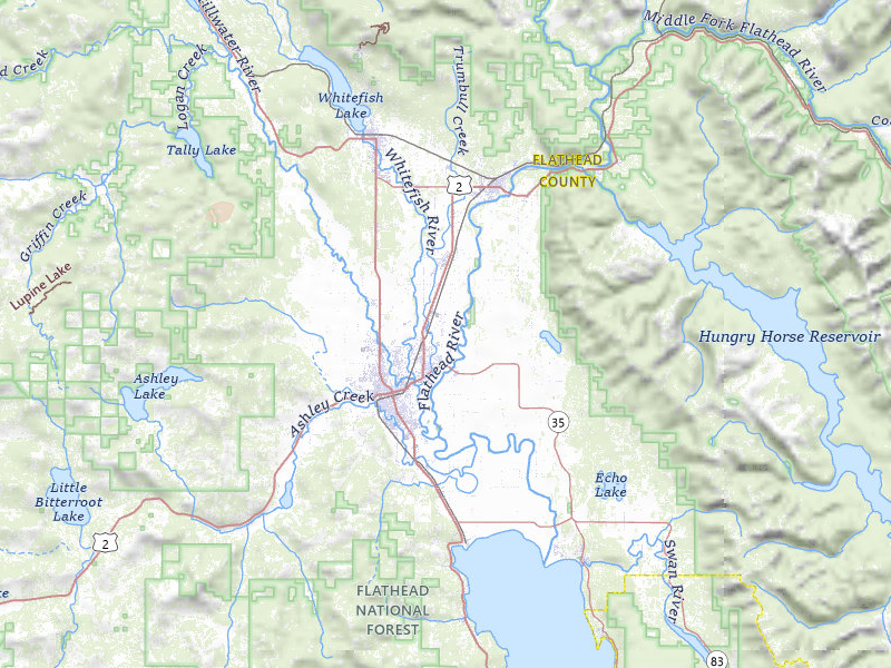 Radar-estimated hail-size map of the storm over Kalispell, MT on Jun 22, 2026