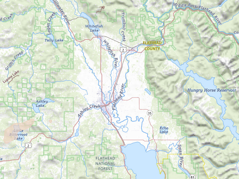 Radar-estimated hail-size map of the storm over Kalispell, MT on Jul 16, 2026