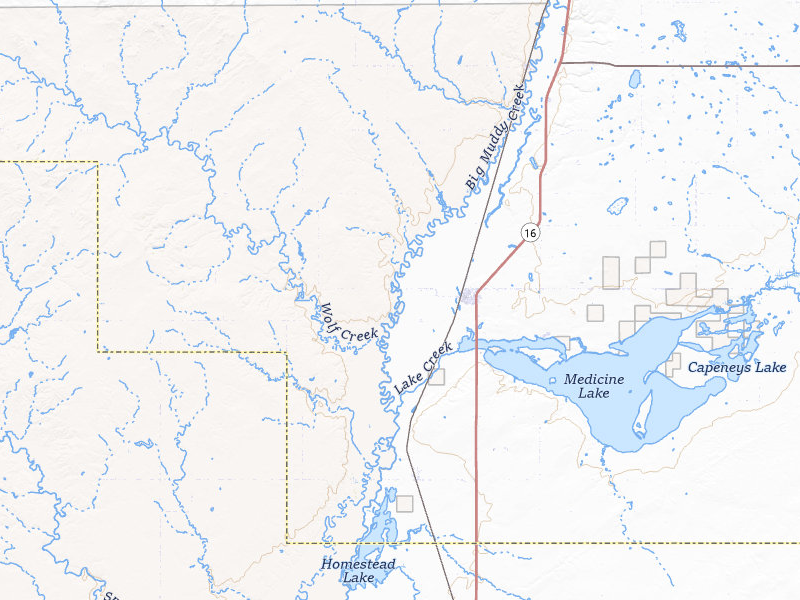 NEXRAD radar-signature map of the hail over Medicine Lake, MT