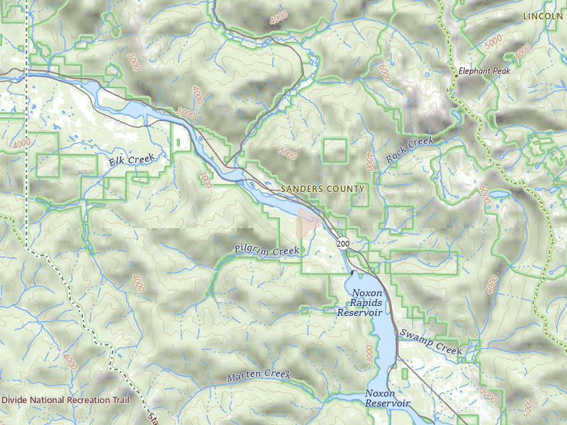 Radar-estimated hail-size map of the storm over Noxon, MT on May 28, 2026