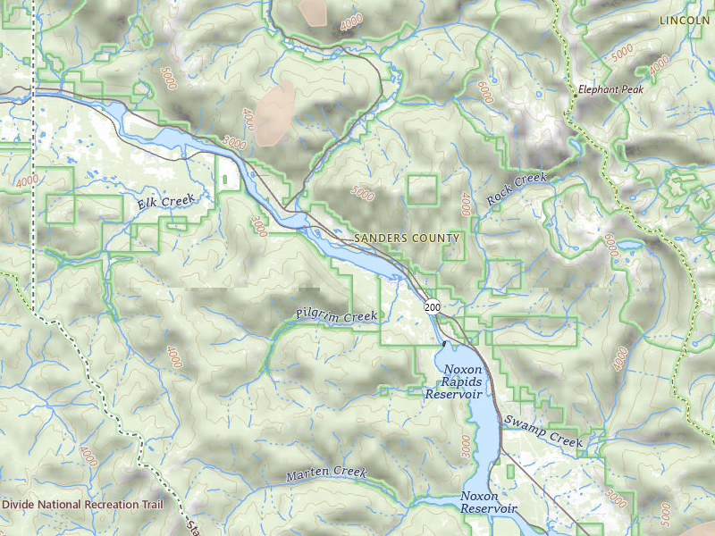Radar-estimated hail-size map of the storm over Noxon, MT on Jul 16, 2026
