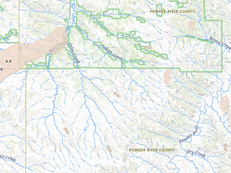Radar-estimated hail-size map of the storm over Otter, MT on May 30, 2026