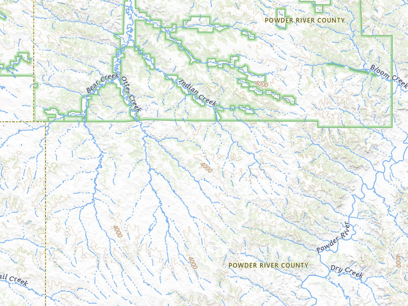 Radar-estimated hail-size map of the storm over Otter, MT on Jul 8, 2026