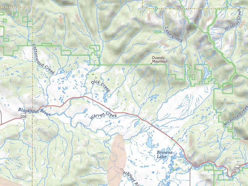 Radar-estimated hail-size map of the storm over Ovando, MT on May 27, 2026