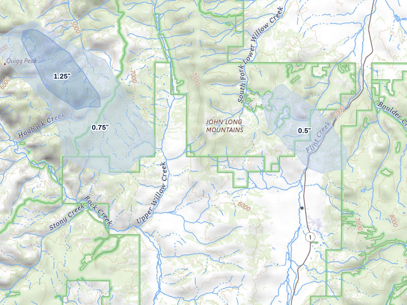 NEXRAD radar-signature map of the hail storm over Philipsburg, MT on May 27, 2026