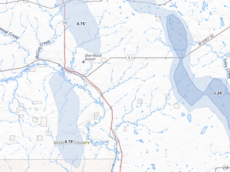 NEXRAD radar-signature map of the hail storm over Plentywood, MT on Jun 27, 2026