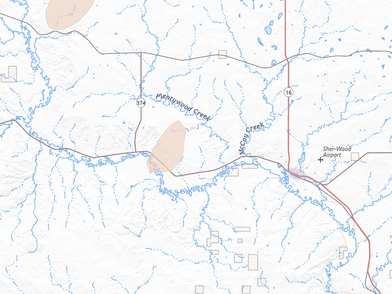 Radar-estimated hail-size map of the storm over Plentywood, MT