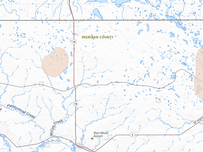 Radar-estimated hail-size map of the storm over Raymond, MT on Jul 2, 2026
