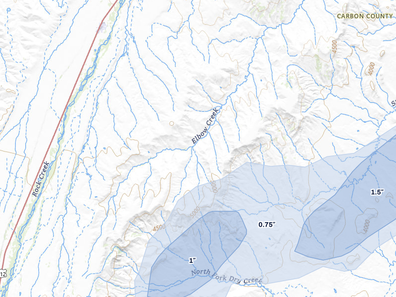 NEXRAD radar-signature map of the hail storm over Roberts, MT on Jun 27, 2026