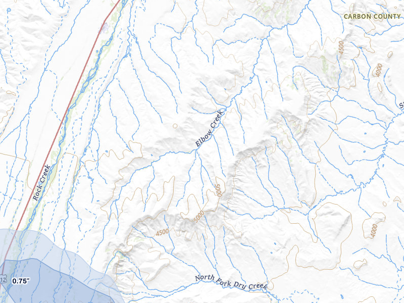 NEXRAD radar-signature map of the hail storm over Roberts, MT on Jul 8, 2026