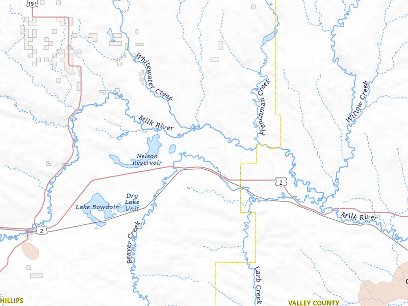 Radar-estimated hail-size map of the storm over Saco, MT on Jul 8, 2026