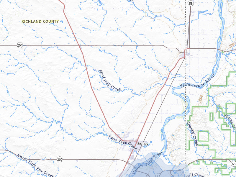 NEXRAD radar-signature map of the hail storm over Sidney, MT on Jun 7, 2026