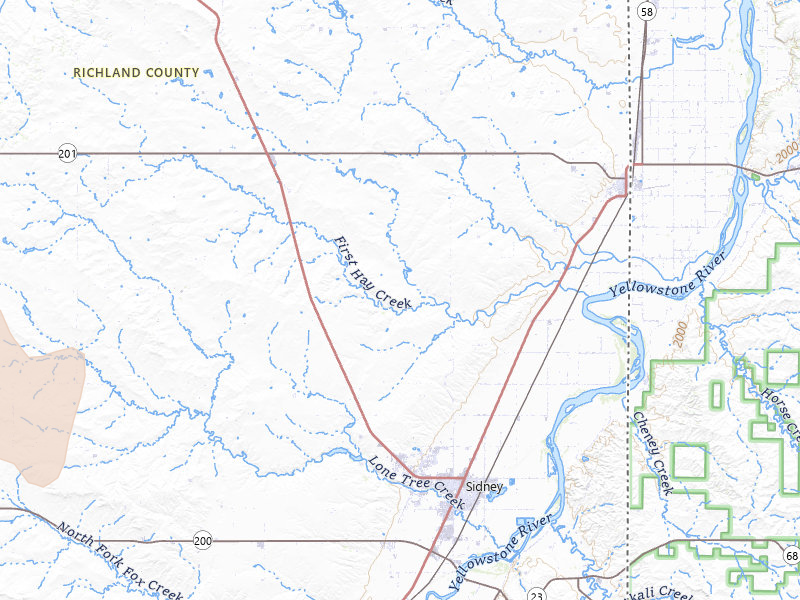 Radar-estimated hail-size map of the storm over Sidney, MT on Jun 27, 2026