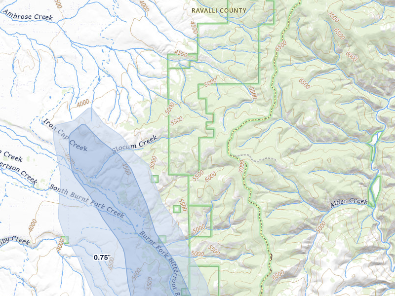 NEXRAD radar-signature map of the hail storm over Stevensville, MT on May 29, 2026