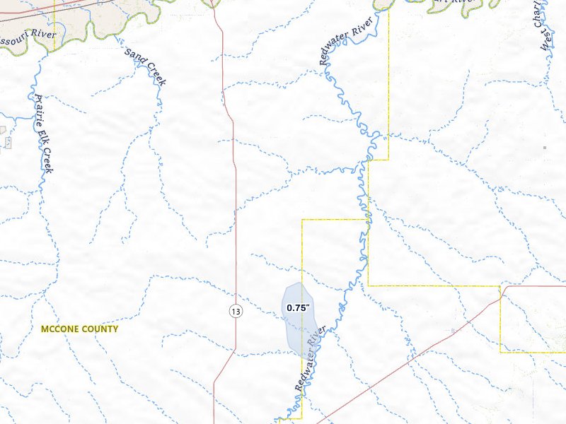 NEXRAD radar-signature map of the hail storm over Vida, MT on May 26, 2026