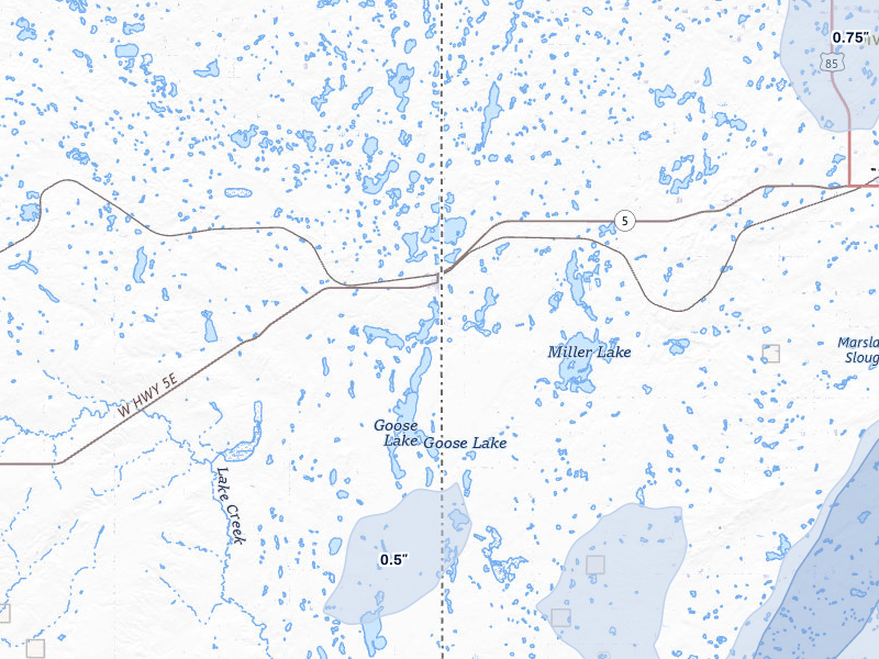 NEXRAD radar-signature map of the hail storm over Westby, MT on Jun 6, 2026
