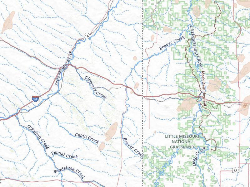 Radar-estimated hail-size map of the storm over Wibaux, MT