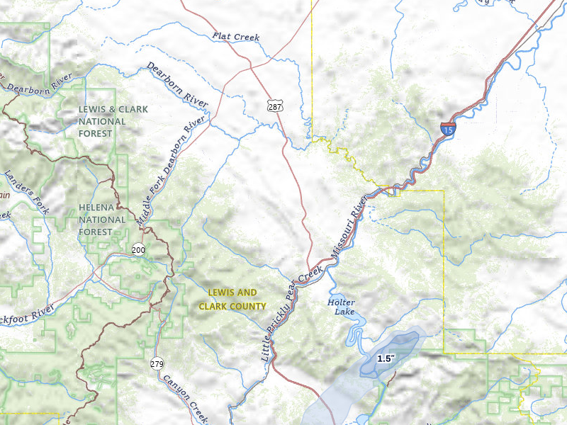 NEXRAD radar-signature map of the hail storm over Wolf Creek, MT on Jul 1, 2026