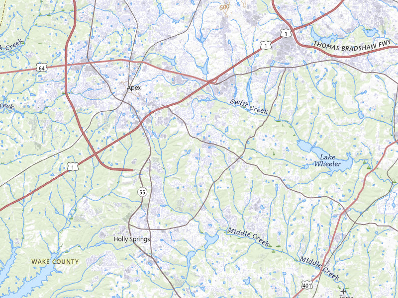 NEXRAD radar-signature map of the hail storm over Apex, NC on Jul 28, 2026